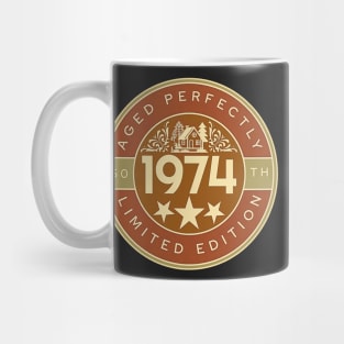 Copy of Vintage 1974 Retro 50th Birthday Gift Distressed Design Mug